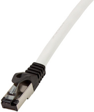 LOGILINK RJ45 Netzwerk Anschlusskabel CAT 8.1 S/FTP 1.5 m Hell-Grau Halogenfrei