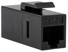 LOGILINK Keystone Kupplung 2X RJ45 UTP , Cat.5e, schwarz