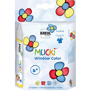 KREUL Window Color Pen "MUCKI", 4er-Set