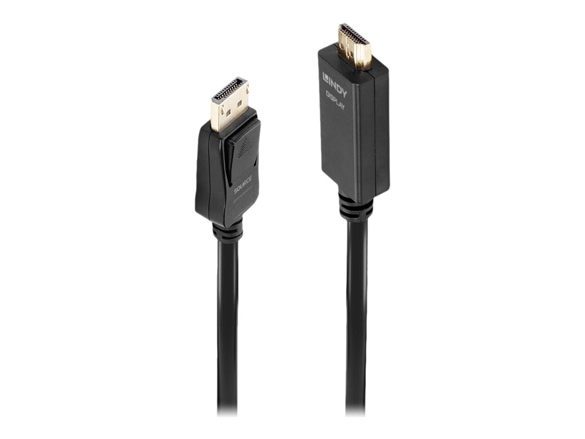 LINDY Kabel DisplayPort/HDMI 4K30 (DP: passiv) 3m Konvertiert DisplayPort-Signa
