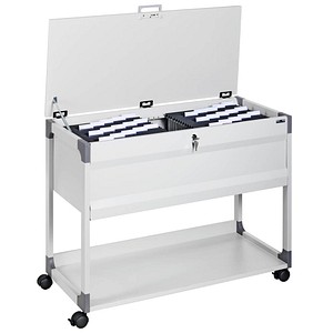 DURABLE Hängemappen-Wagen SYSTEM File Trolley 100 Multi Top aus stabilem, epoxi