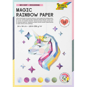 folia Regenbogen-Papier Block MAGIC RAINBOW, 240 x 340 mm