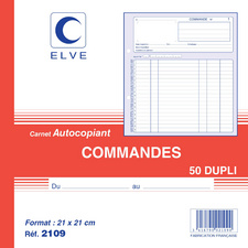 ELVE Manifold "Commandes", 297 x 210 mm, dupli