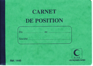 ELVE Carnet de position de compte, 114 x 156 mm