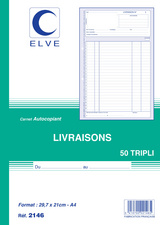 ELVE Manifold "Livraisons", 140 x 210 mm, tripli