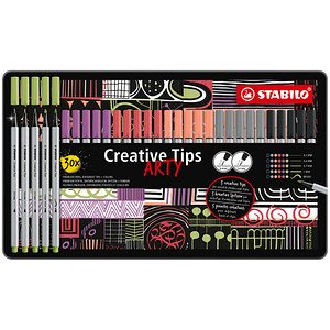 STABILO Creative Tips ARTY PASTELL, 30er Metalletui