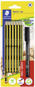 STAEDTLER Bleistift-Set Noris + Radierer + GRATIS Spitzer