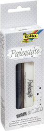 folia Perlenstifte "Black & White", 30 ml, 2er Set