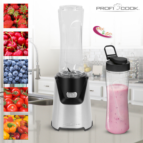 PROFI COOK PC-SM 1153 Smoothie-Maker Edelstahl, Schwarz