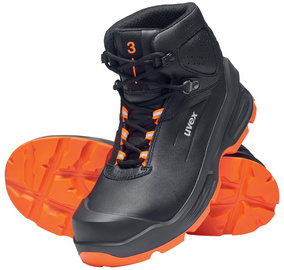 uvex 3 Schnürstiefel S3, schwarz/orange, Gr. 42