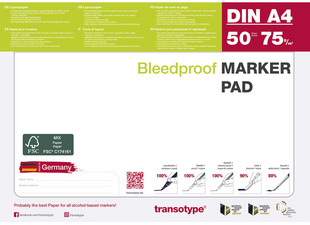 transotype Markerblock DIN A4, 75 g/qm, 50 Blatt