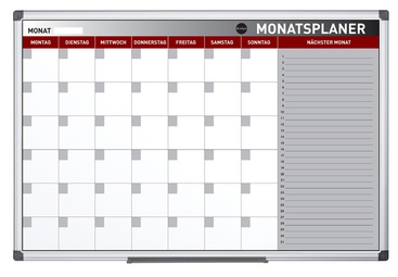 Bi-Office Planungstafel "Monatsplaner", 900 x 600 mm