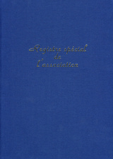 ELVE Registre spécial de l'Association, 297 x 210 mm