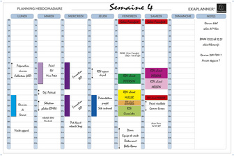 EXACOMPTA Planning magnétique hebdomadaire Exaplanner