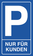 EXACOMPTA Hinweisschild "Kundenparkplatz", blau/weiß