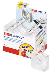 TESA Easy Cut Handabroller, transparent, unbestückt, Display nachfüllbarer Hand