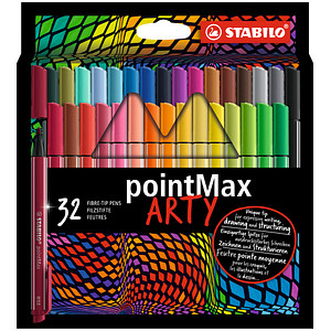 STABILO Fasermaler pointMax ARTY, 32er Karton-Etui