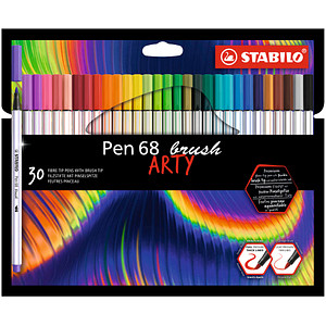 STABILO Pinselstift Pen 68 brush ARTY, 30er Kartonetui