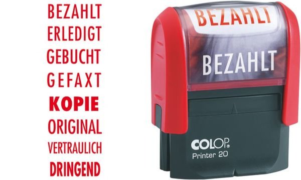 COLOP Textstempel Printer 20 ORIGI NAL, mit Textplatte (62518071)