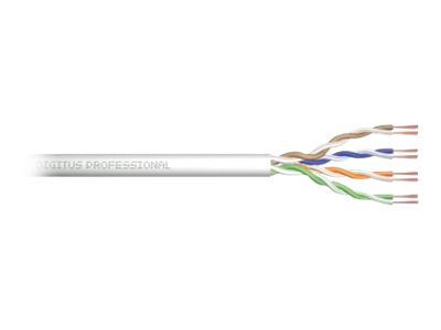 DIGITUS CAT 6 U-UTP Roh-Patchkabel Länge 100 m Box AWG 26/7 LSZH Simplex Farbe 