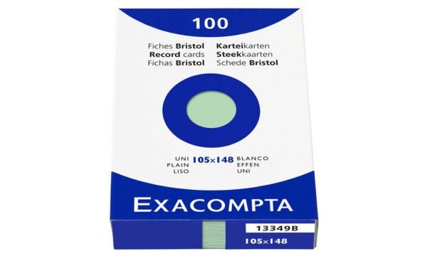 EXACOMPTA Karteikarten, DIN A6, kar iert, farbig sortiert (8700884)