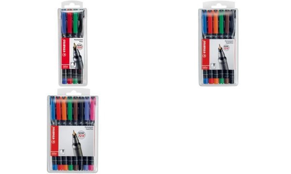 STABILO Folienstift OHPen universal, permanent, 8er Etui Strichstärke: 1,0 mm /