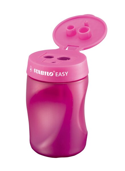 STABILO Spitzdose EASYsharpener, für Rechtshänder, pink für 3 verschiedene Mine