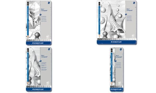 STAEDTLER Bleistift Mars Lumograph, 12er Etui im Metalletui, 12 Härtegrade: 8B,