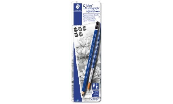 STAEDTLER Mars Bleistift Lumograph aquarell, 6er Metalletui