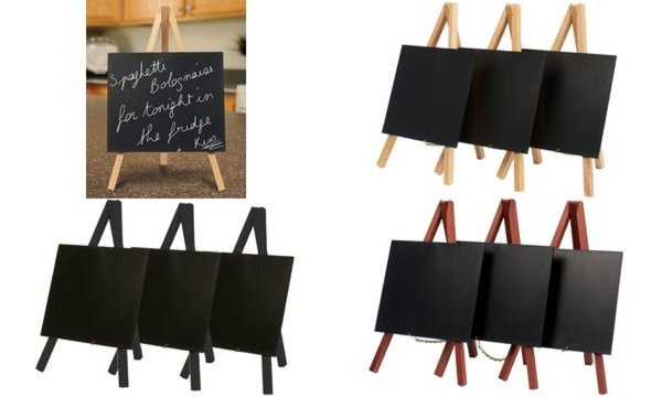 Securit Tisch-Kreidetafel MINI mit Staffelei, schwarz (70020041)