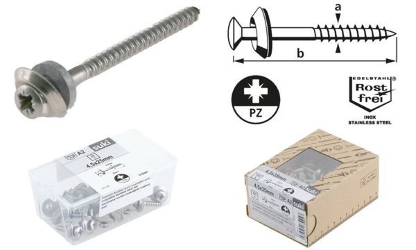 suki. Spenglerschraube 4,5x35 mm, P Z2, 25 Stück (11660354)