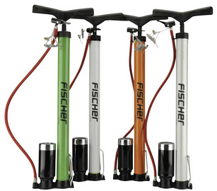 Image FISCHER Fahrrad-Standpumpe Alu, für alle Ventile