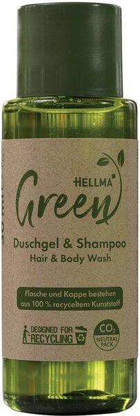 Image Green Duschgel & Shampoo HELLMA 30ml In nachhaltiger Verpackung