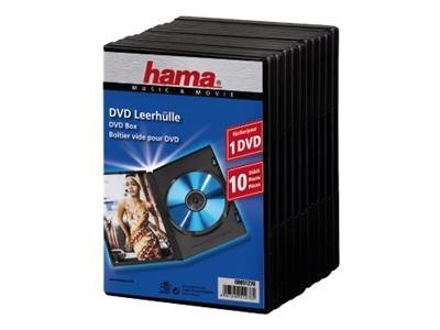 Image HAMA 1x10 Hama DVD-Leerhülle mit Folie schwarz 51276
