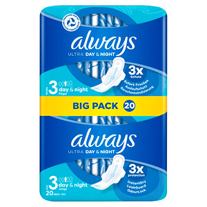 Image always maxi Damenbinde Night mit Flügeln, BigPack