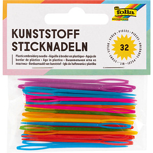 Image folia Kunststoff-Sticknadeln, 65 x 1,8 mm, farbig sortiert