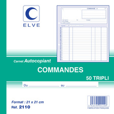 Image ELVE Manifold "Commandes", 210 x 297 mm, tripli