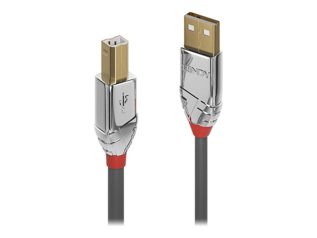 Image LINDY USB 2.0 Typ A an B Kabel Cromo Line 2m
