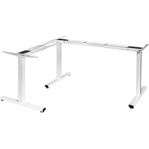 Image LMG höhenverstellbares Schreibtischgestell weiß ohne Tischplatte T-Fuß-Gestell weiß 130,0 - 160,0 x 53,0/70,0 cm