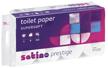 Image satino by wepa Toilettenpapier Prestige, 3-lagig, hochweiß