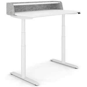 Image sedus desk home höhenverstellbarer Schreibtisch weiß rechteckig T-Fuß-Gestell weiß 120,0 x 70,0 cm