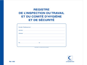 Image ELVE Registre "Inspection du travail et comité d'hygiène et