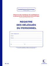 Image ELVE Registre "Délégués du personnel", 40 pages, 320 x 240mm