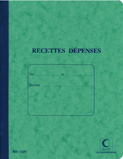 Image ELVE Cahier piqué "Recettes - Dépenses", 220 x 170 mm