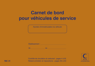 Image ELVE Carnet de bord pour véhicules de service, 150 x 215 mm