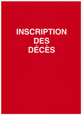 Image ELVE Registre "Inscription des décès", 320 x 250 mm