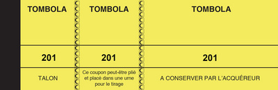 Image ELVE Bloc "Tombola", 50 x 150 mm, jaune canari