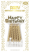 Image Clairefontaine Geburtstagskerzen "Happy Birthday", gold