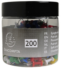 Image EXACOMPTA Pinnwand-Nadeln Push Pins, farbig sortiert