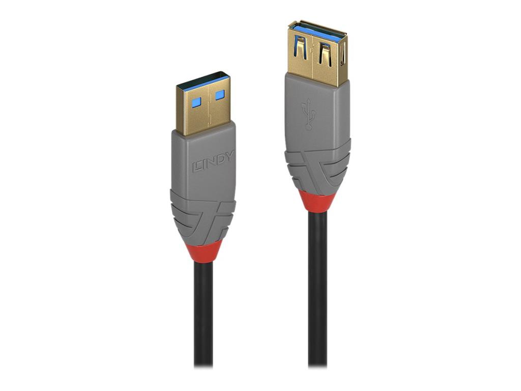 Image LINDY USB 3.0 Verlängerungskabel Typ A Anthra Line 2m